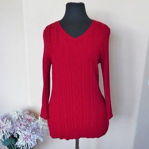 Carolyn Taylor Red Cardigan- Size PXL